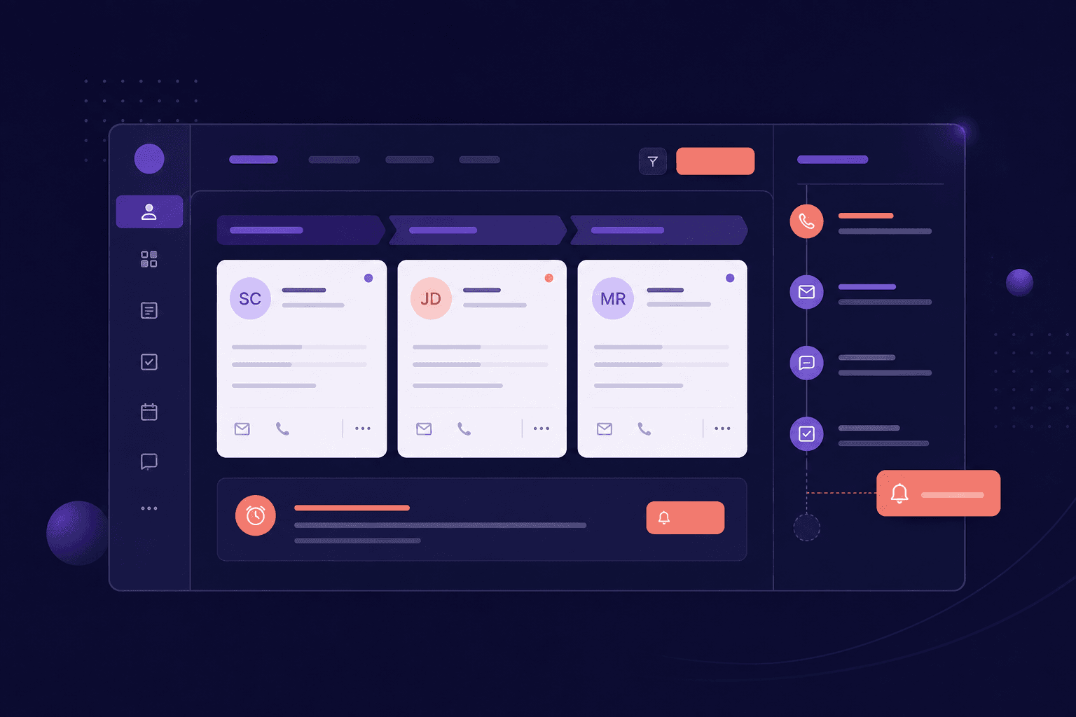 Concept preview of the upcoming Moil CRM workspace